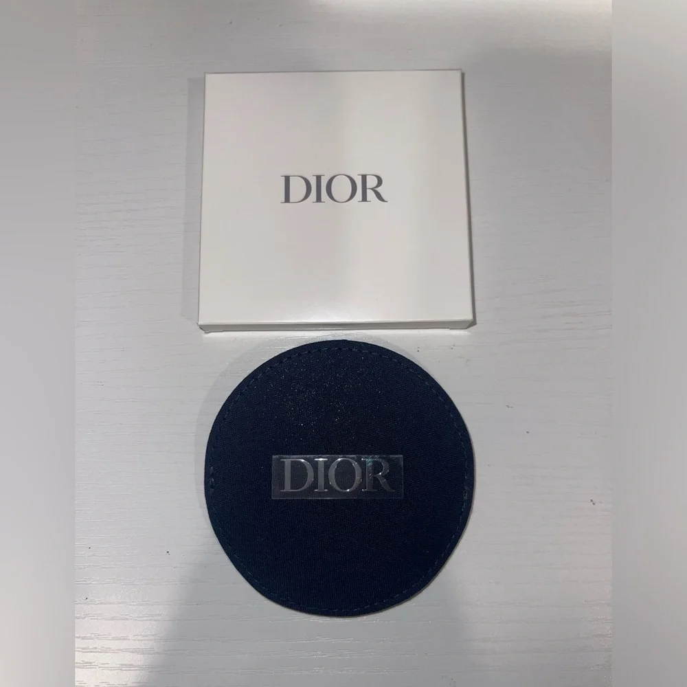 New Dior Navy Blue fabric mirror and case - Picture 6 of 10